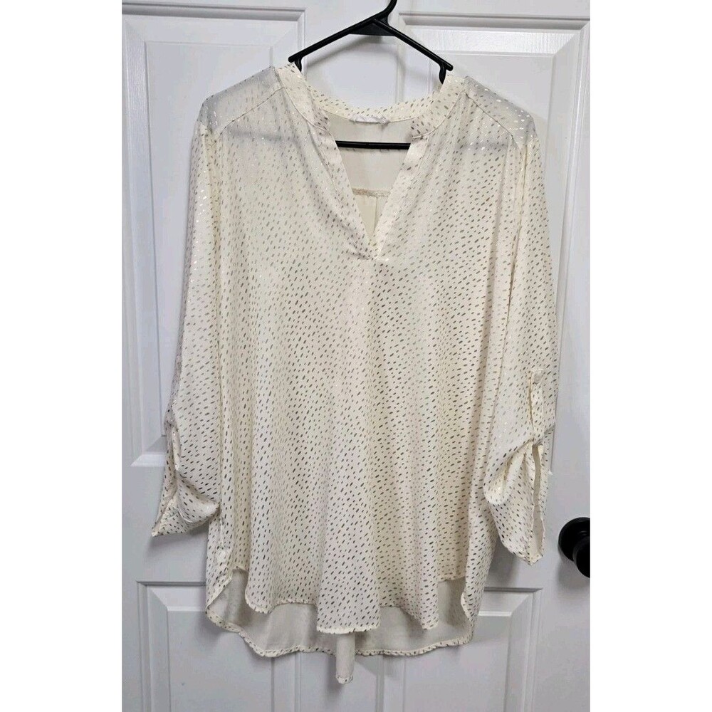 Lush Blouse Cream Gold Size XXL